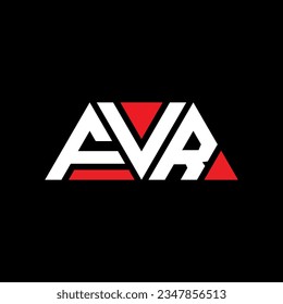 Logo-Design des Dreiecksbuchstaben FVR mit dreieckiger Form. FVR Dreieck Logo Design Monogramm. FVR Dreieck-Vektorlogo-Vorlage mit roter Farbe. Das dreieckige FVR-Logo Einfach, elegant und luxuriös.
