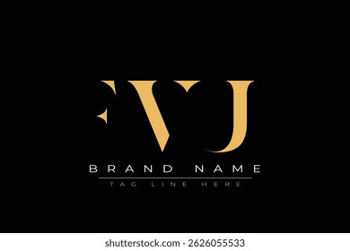 FVU abstract letter logo design. This logo is designed by three abstract letters.