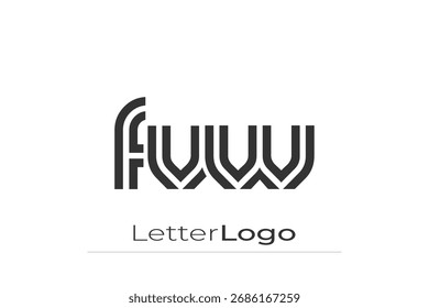 FVW Criativo Único Moderno Carta Logo Design. Elegante Monograma Logo Design com elementos decorativos e tipografia