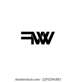 fvw lettering initial monogram logo design
