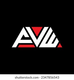 FVW Dreieck-Buchstaben Logo-Design mit Dreiecksform. FVW Triangle Logo Design Monogramm. FVW Dreieck-Vektorlogo-Vorlage mit roter Farbe. FVW Dreieckslogo Einfaches, elegantes und luxuriöses Design.