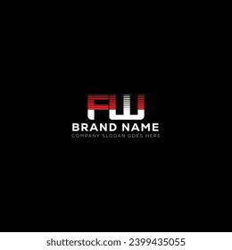 FW creativo concepto de diseño del logo de la letra. Diseño de iconos FW. F W