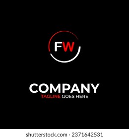 FW creative modern letters logo design template