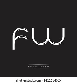 fw f w logo Initial Letter Split Lowercase