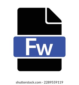 Fw File Format Icon, Vector Graphics