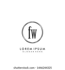 FW Initial beauty monogram logo vector