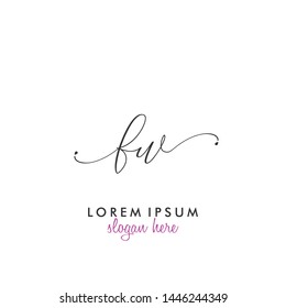 FW Initial beauty monogram logo vector