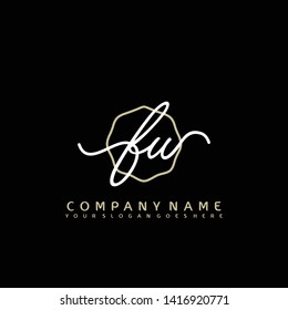 FW Initial handwriting logo concept