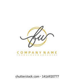 FW Initial handwriting logo concept