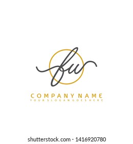 FW Initial handwriting logo concept