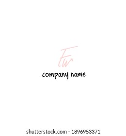 Poco logo inicial de escritura a mano para identidad
