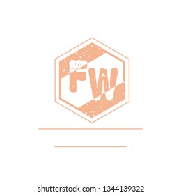 FW  Initial Handwriting logo template vector
