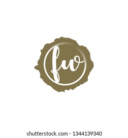 FW  Initial Handwriting logo template vector