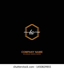 FW Initial handwriting logo template vector