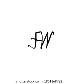 Logo manuscrito inicial FW para la identidad