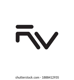 fw initial letter vector logo