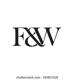 F&W Initial logo. Ampersand monogram logo