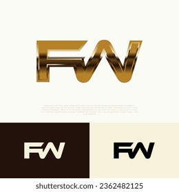 FW Initial Modern Logo Exclusive Template for Brand Identity