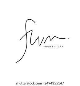 Fw Initial Signature Logo Vektorgrafik Design