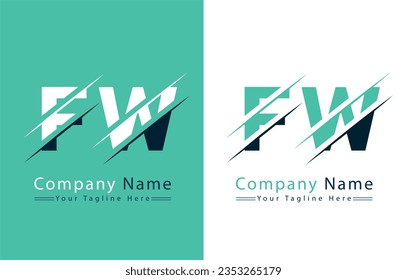 FW Letter Logo Design Concept. Vector Logo Illustration
