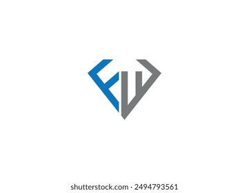FW letter Logo Design with Creative Modern vector iicon template