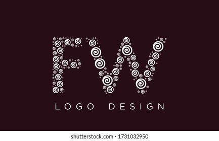 FW Letter Logo Design Template Vector

