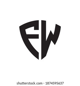 FW letter logo design vector