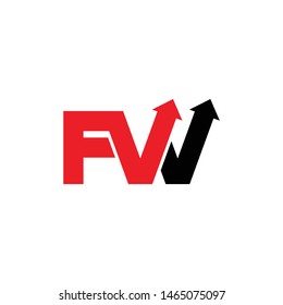 FW simple logo icon design vector