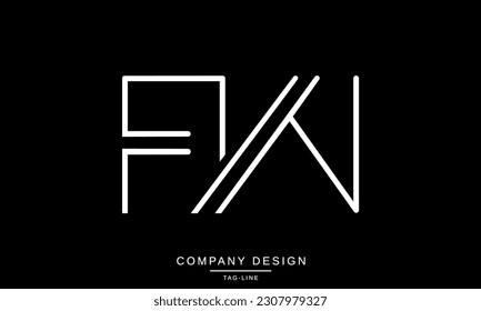 FW, WF, Abstract Letters Logo Monogram