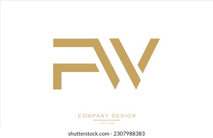 FW, WF, Abstract Letters Logo Monogram