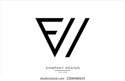 FW, WF, Abstract Letters Logo Monogram