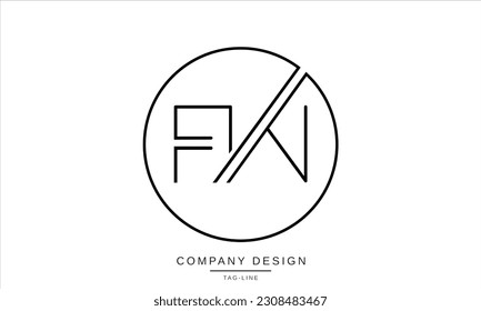 FW, WF, Abstract Letters Logo Monogram