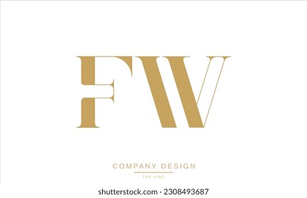 FW, WF, Abstract Letters Logo Monogram