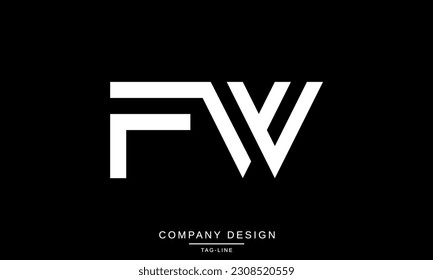 FW, WF, Abstract Letters Logo Monogram