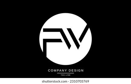 FW, WF, Abstract Letters Logo Monogram