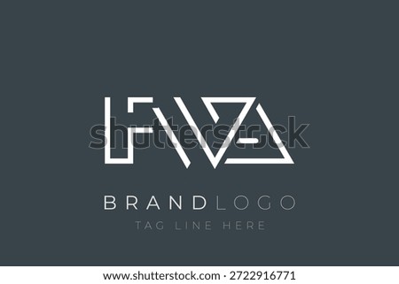 FWA abstract letter logo design. Modern Business Logo Design With Abstract Typography and Contemporary Style