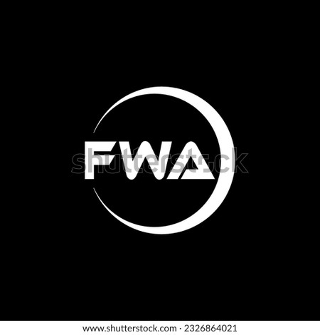 FWA letter logo design in illustration. Vector logo, calligraphy designs for logo, Poster, Invitation, etc.