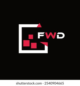 Logotipo de letra criativa minimalista da FWD. FWD vetor exclusivo iniciais alfabeto letra logotipo design 
