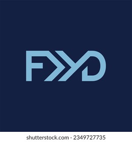 fwd forward logo design premium vector