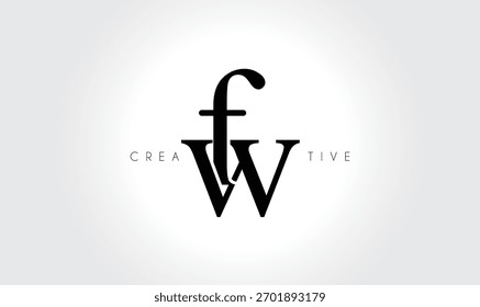 FWfw Elegant Serif Monogram Logo – Luxury Lowercase Typographic Lettermark for Modern Branding
