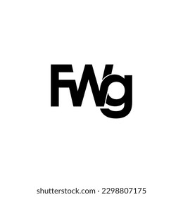 fwg initial letter monogram logo design