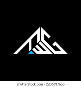 FWG letter logo creative design with vector graphic, FWG simple and modern logo in triangle shape.