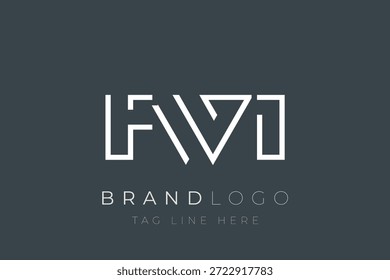 Diseño de logotipo de letra abstracta FWI. Diseño moderno del logotipo del negocio con tipografía Abstractas y estilo contemporáneo