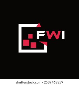 FWI creative minimalist letter logo. FWI unique vector initials alphabet letter logo design 
