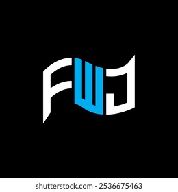 Diseño del logotipo de FWJ, logotipo simple y moderno de FWJ. Diseño de alfabeto de lujo FWJ  