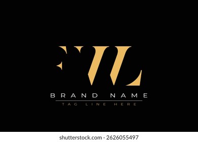 FWL abstract letter logo design. This logo is designed by three abstract letters.