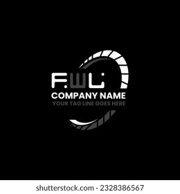 Logo de la carta FWL diseño creativo con gráfico vectorial, logo simple y moderno FWL. Diseño de alfabeto lujoso FWL  
