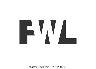 FWL logo design. Initial letter F W L bold font style for tech startups, consulting, corporate branding. Creative company name, headlines typography identity, trendy logotype. Vector illustration.