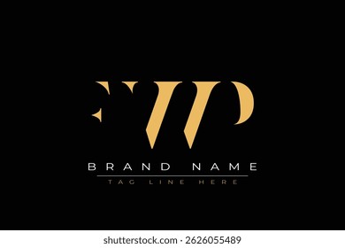 FWP abstract letter logo design. This logo is designed by three abstract letters.