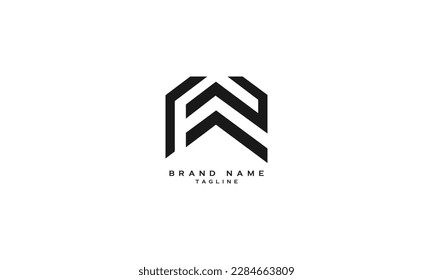 FWP, FPW, FW, WF, PW, WP, Abstract initial monogram letter alphabet logo design